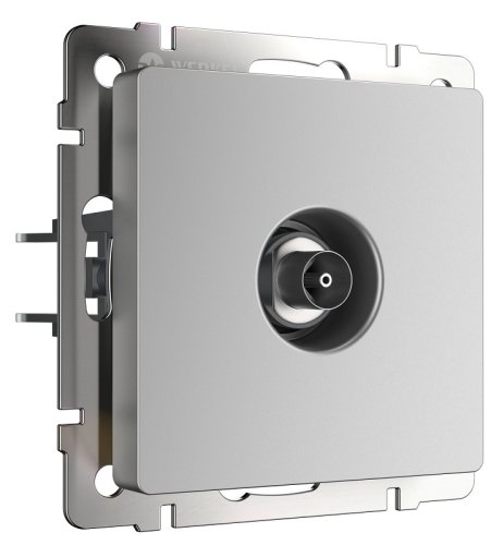 Розетка TV Оконечная без рамки Werkel 1-м. серебряный глянцевый картинка